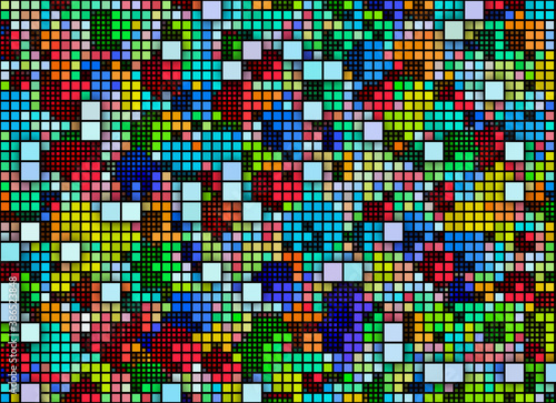 modern design from different colorful pixels