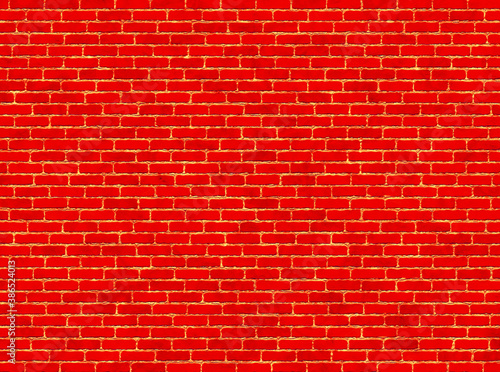 red small brick wall background