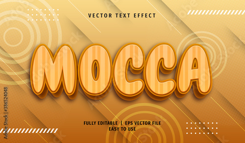 3D Mocca Text effect, Editable Text Style