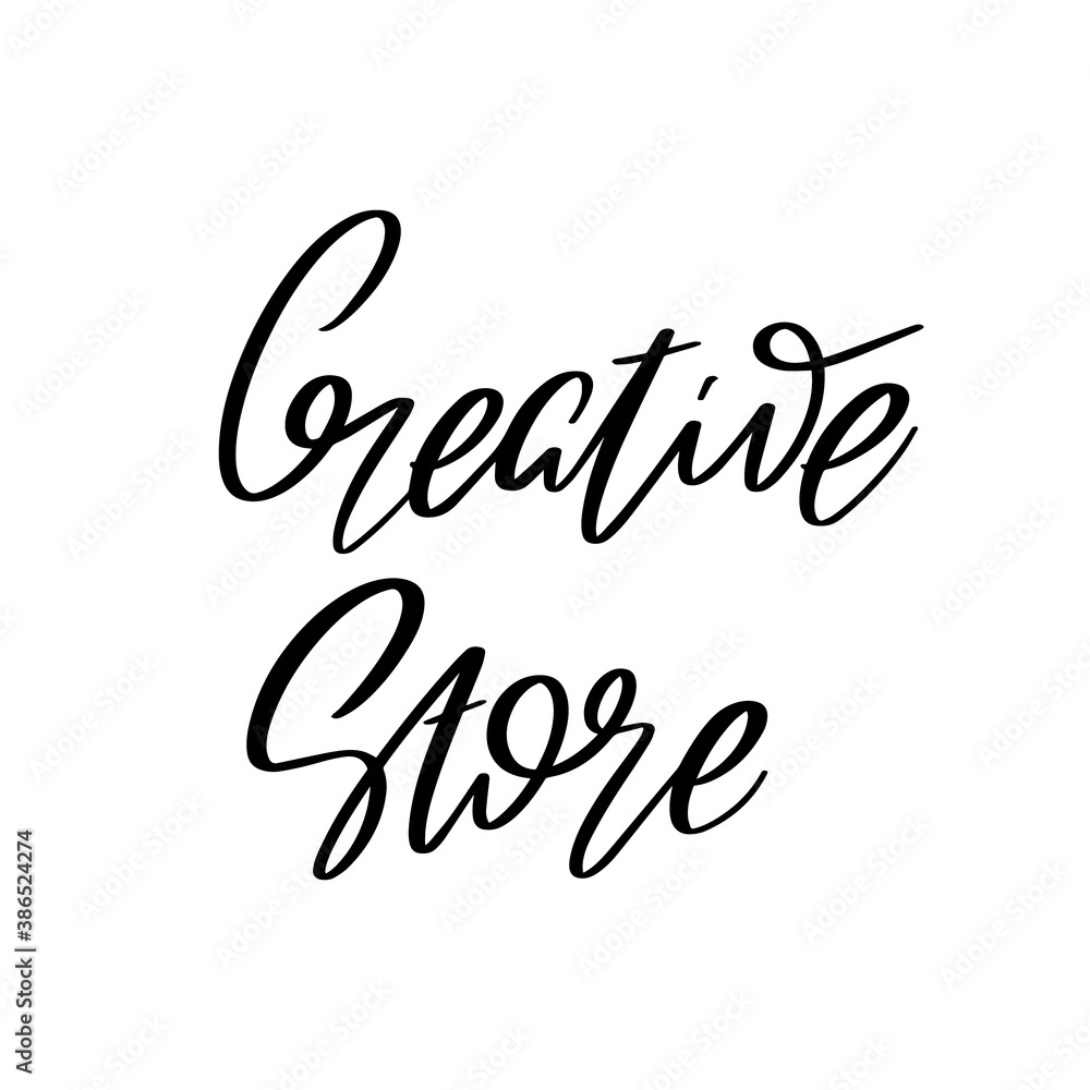 Vector hand drawn lettering isolated. Template for card, poster, banner, print for t-shirt, pin, badge, patch.