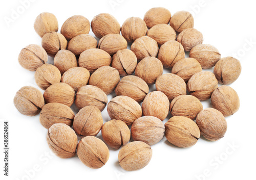 Fresh walnut Isolate on a white background.