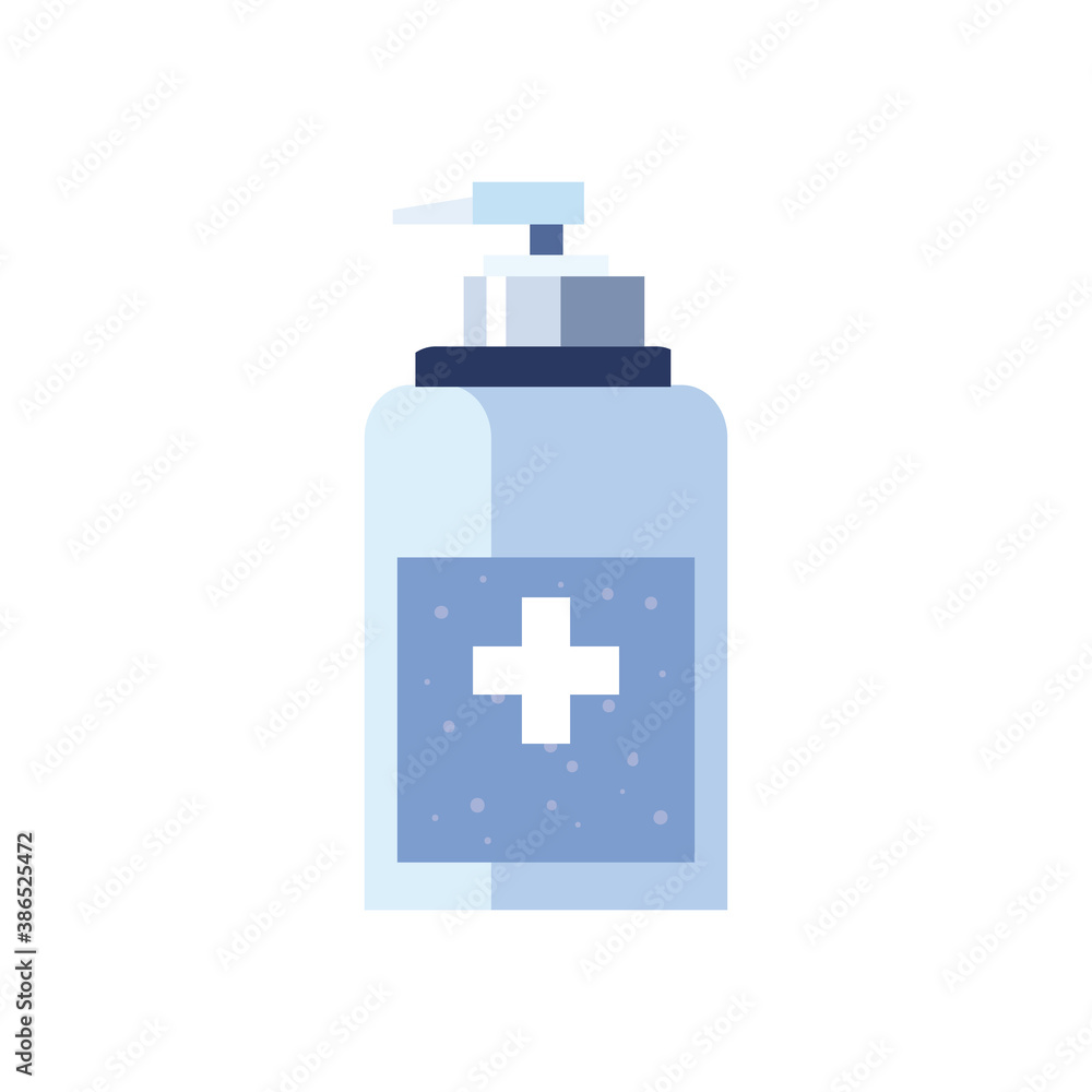 Soap dispenser with cross flat style icon vector design Soap dispenser with cross flat style icon vector design