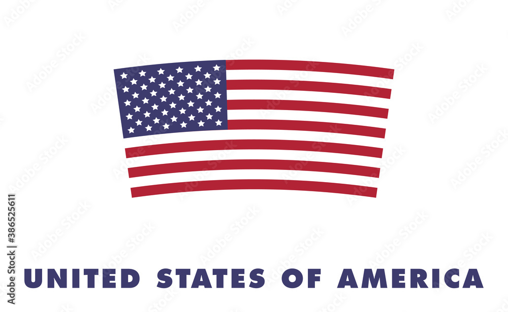 Flag of the United States of America. USA national symbol vector. Flag of the United States of America. USA national symbol vector.