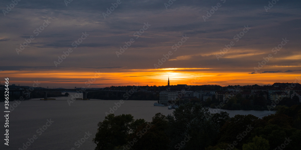 Sunset in Stockholm Sweden
