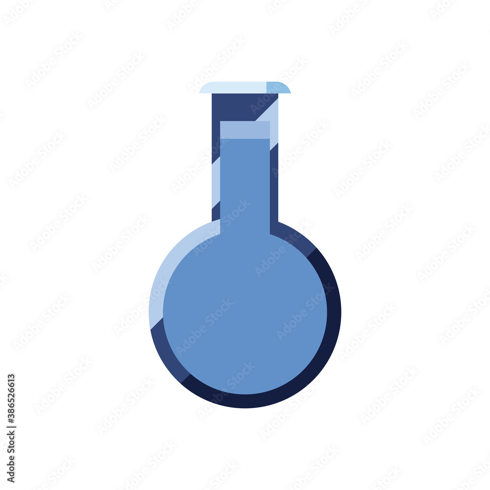 Isolated chemistry flask flat style icon vector design Isolated chemistry flask flat style icon vector design