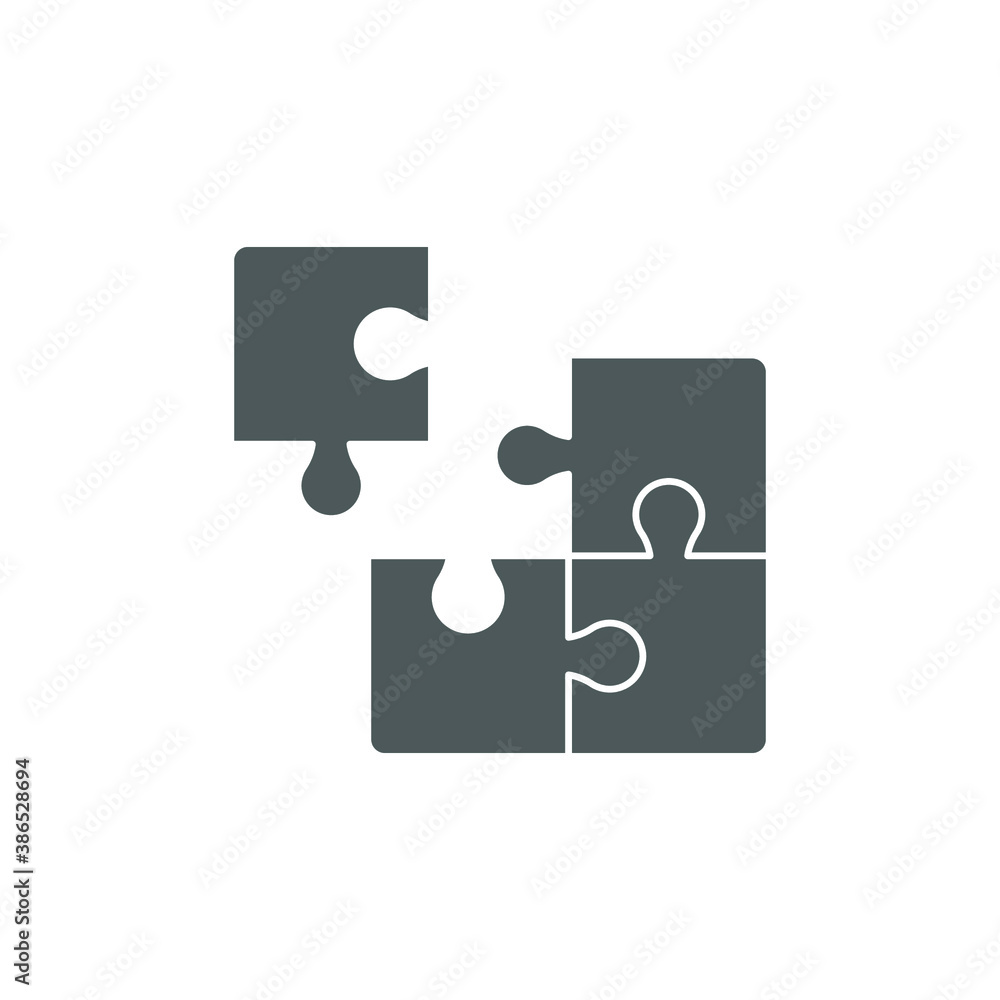Puzzle solution jigsaw glyph icon. Vector illustration eps10 Puzzle solution jigsaw glyph icon. Vector illustration eps10