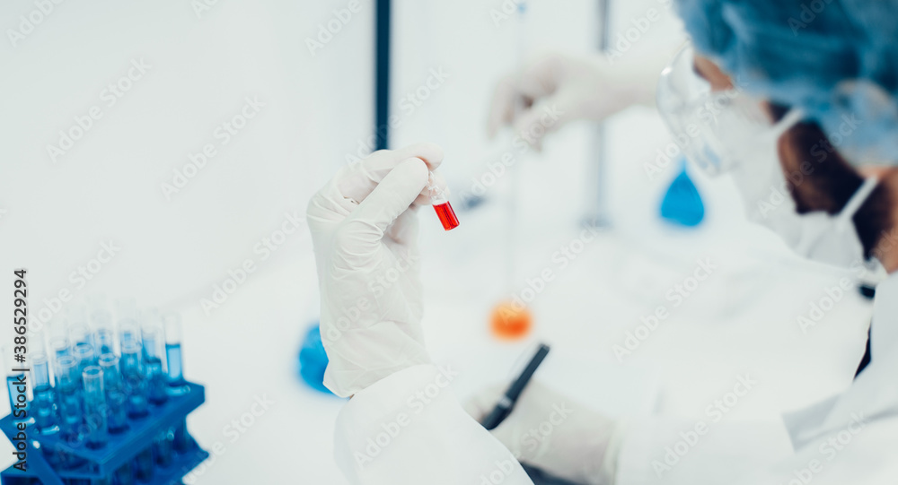 close up. scientists conduct research in the laboratory . close up. scientists conduct research in the laboratory .