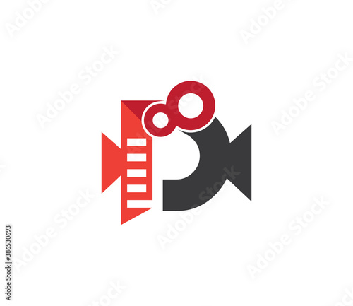 D Alphabet Movies Logo Design Concept