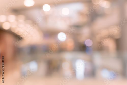 Abstract Shopping mall background with bokeh