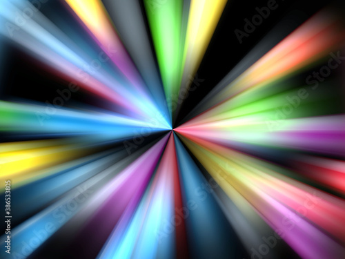Lights, colorful design, sky, abstract rainbow background