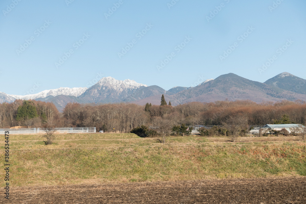 原村から見た秋の八ヶ岳連峰