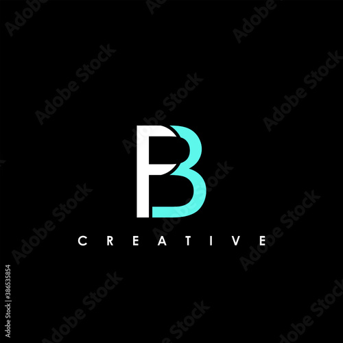 FB Letter Initial Logo Design Template Vector Illustration photo