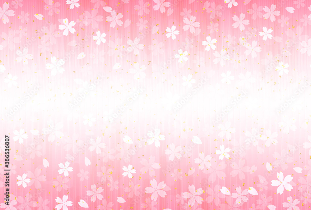 桜　和柄　年賀状　背景
