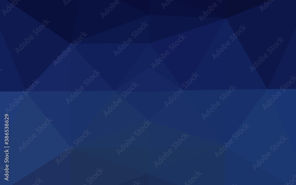 Dark BLUE vector polygon abstract backdrop.