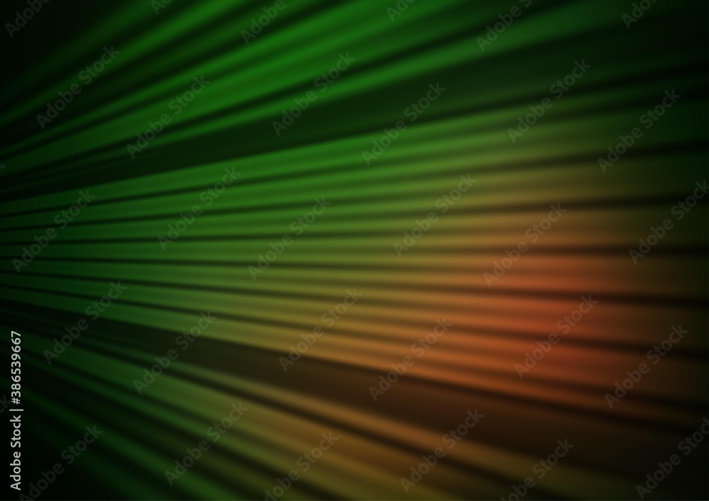 Naklejka premium Dark Green, Yellow vector blurred and colored background.
