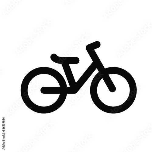 simple bike line outline vector icon illustration design isolated white background