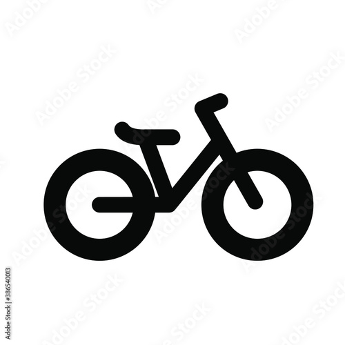 simple bike line outline vector icon illustration design isolated white background