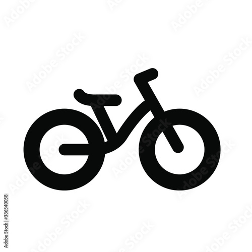 simple bike line outline vector icon illustration design isolated white background