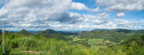 Landscape mountain view from Loei province of Thailand panorama © releon8211