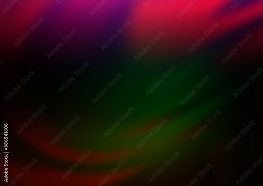 Obraz premium Dark Multicolor, Rainbow vector blurred and colored background.