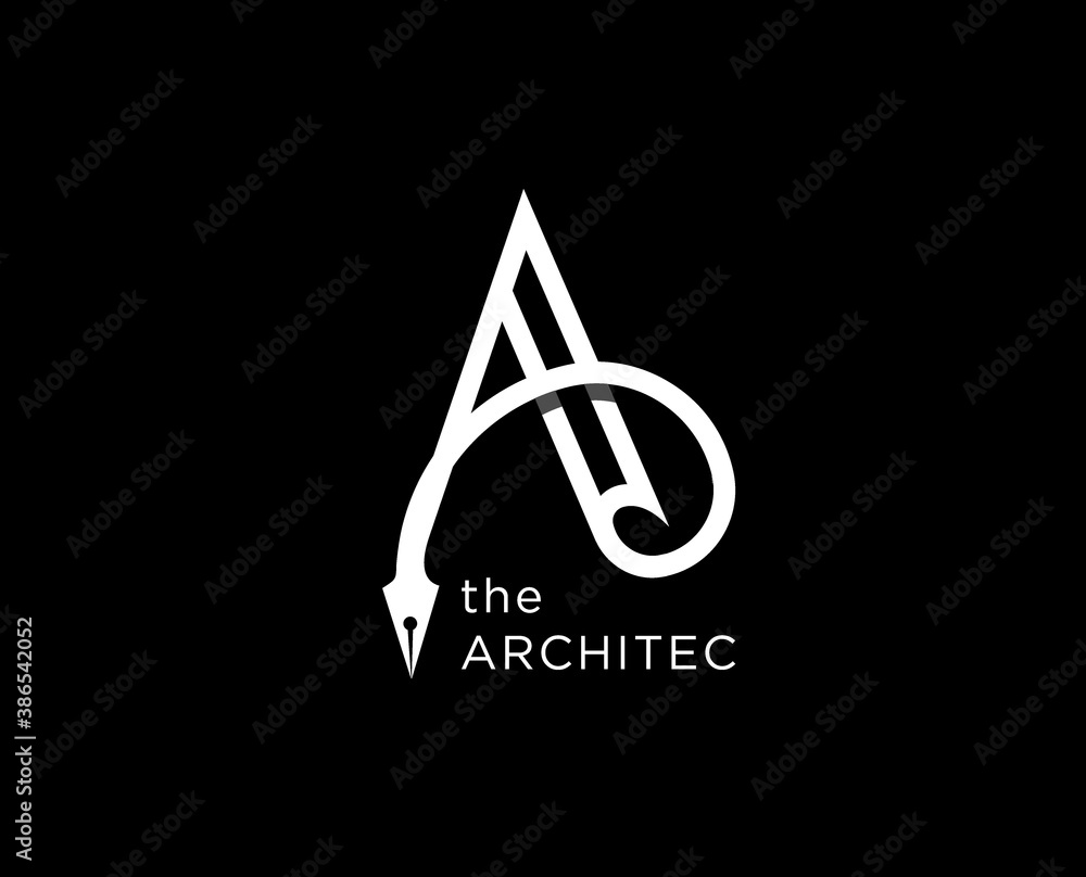 Monogran letter A icon symbol sign. Usable logo for architect agency ...