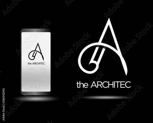 architecture agency vector logo design. Letter A icon symbol sign