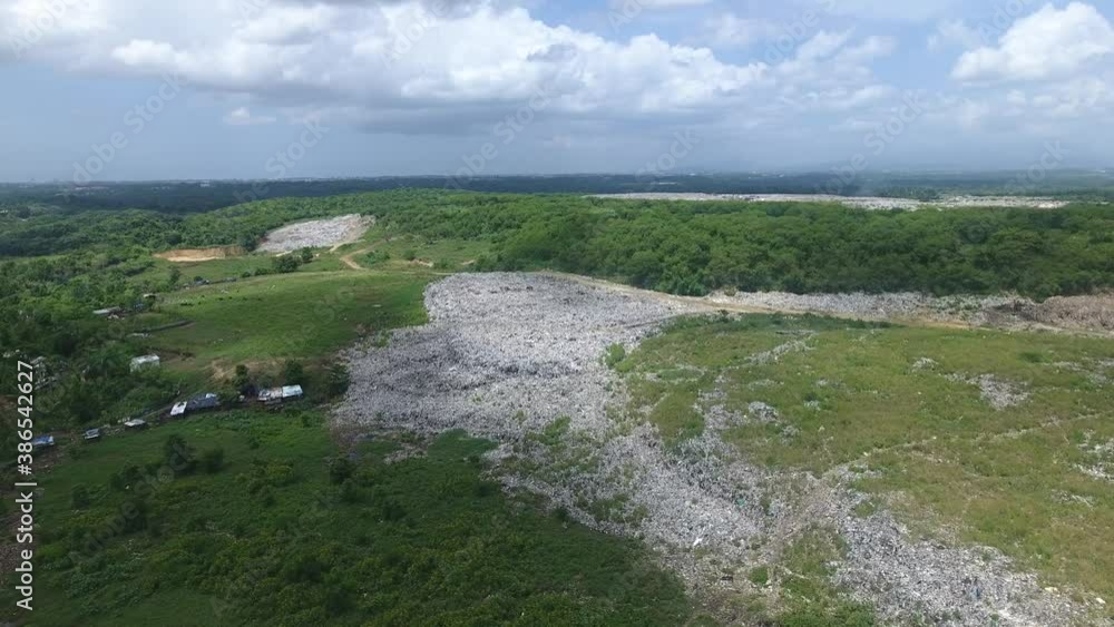 Duquesa landfill near Santo Domingo city. Aerial view Duquesa landfill near Santo Domingo city. Aerial view