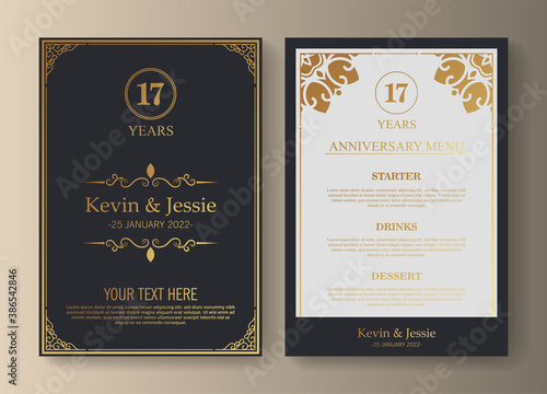 17th anniversary menu