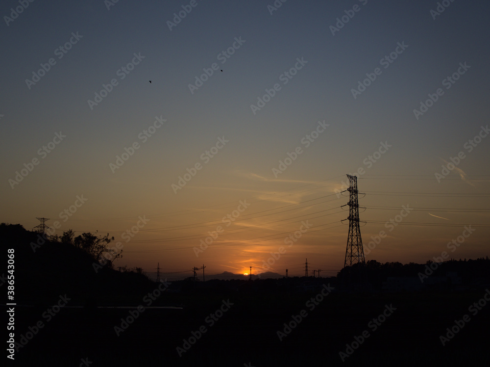 夕日 夕日