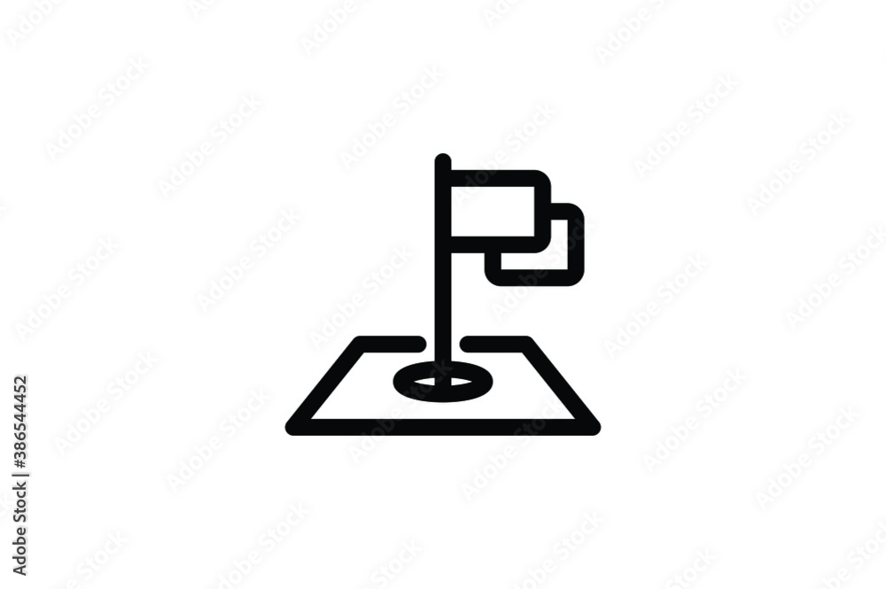 Navigation Outline Icon - Flag Navigation Outline Icon - Flag