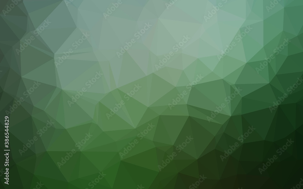Obraz premium Light Green vector triangle mosaic texture.