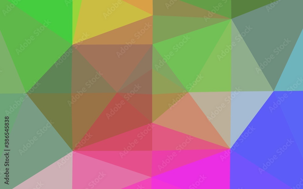 Light Multicolor, Rainbow vector blurry triangle pattern.