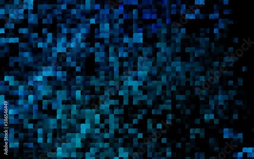 Dark BLUE vector backdrop with rectangles, squares.