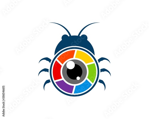 Lady bug with lens camera inside