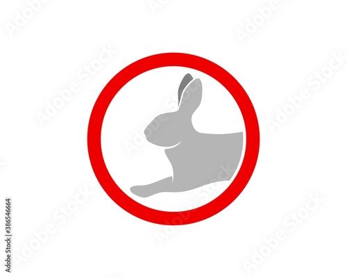 Circle shape with rabbit inside