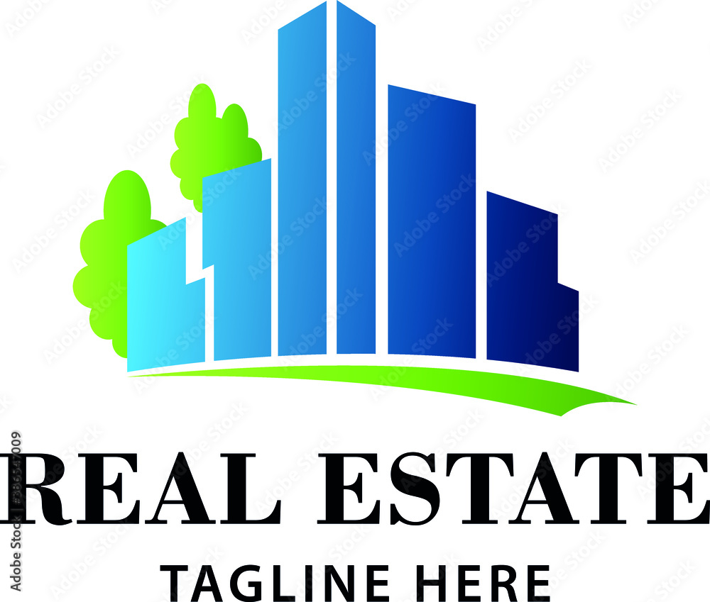 Real Estate Building logo vector template. Mortgage business brand