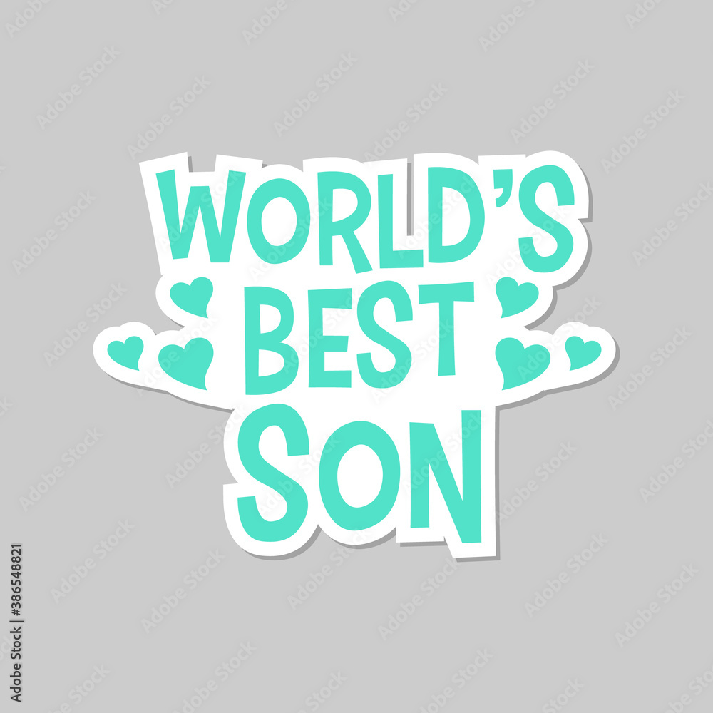 World's Best Son Sticker Graphic Illustration World's Best Son Sticker Graphic Illustration