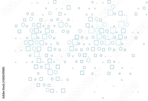 Light BLUE vector backdrop with dots, spots, cubes.