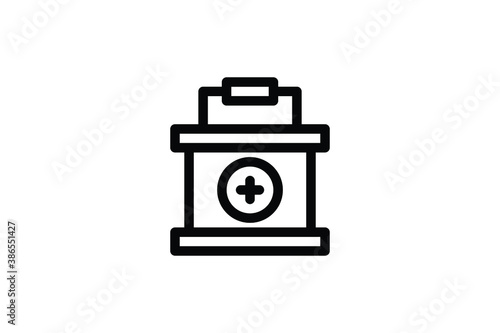 Military Outline Icon - Aid Box
