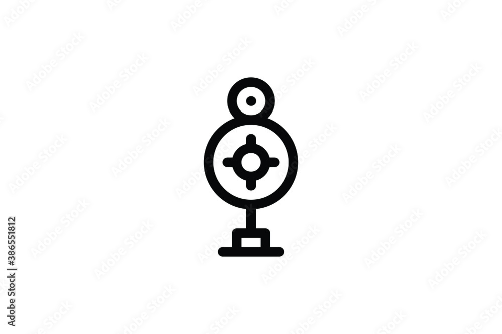 Military Outline Icon - Shooting Target Military Outline Icon - Shooting Target
