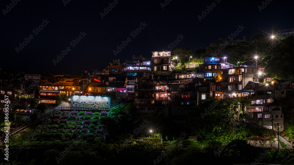 A night scene of Juifen village.