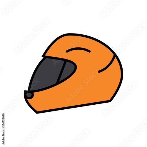 Helmet Icon Color Design Vector Template Illustration photo