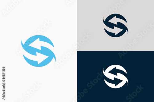 Fotografia transfer or sharing logo icon vector isolated