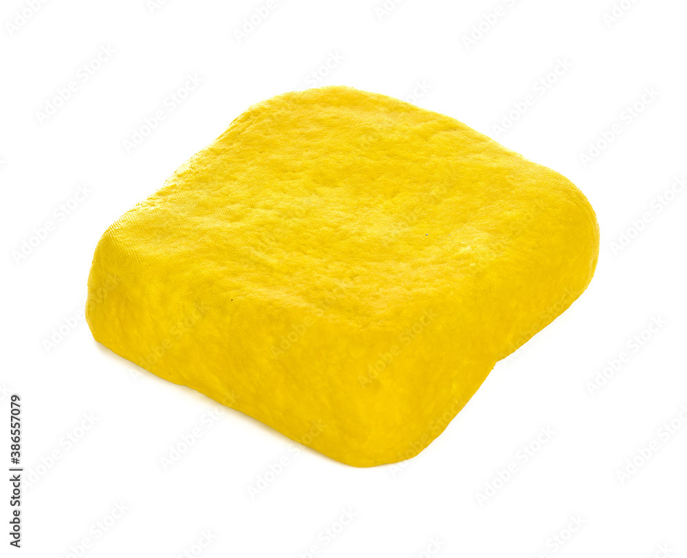 Yellow Tofu isolated on white background. Yellow Tofu isolated on white background.