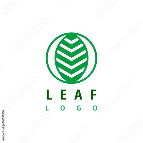 leaf logo design modern with green color