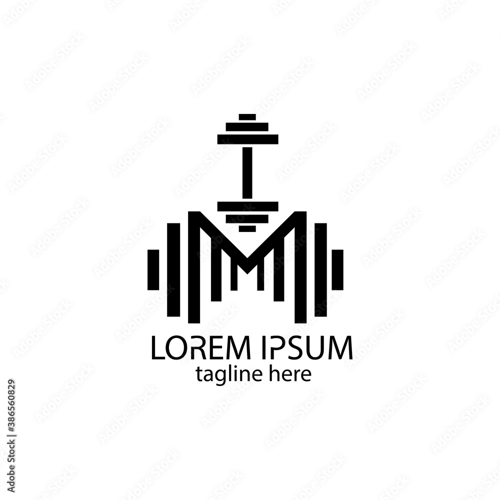 fitness logo creative illustration barbell company template vector design fitness logo creative illustration barbell company template vector design