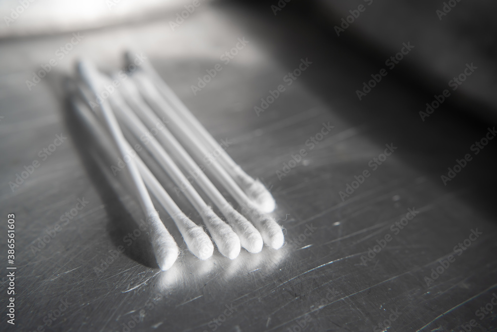 Close-up shot of cotton buds