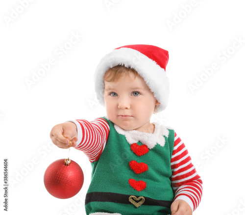 Cute little baby in Christm...