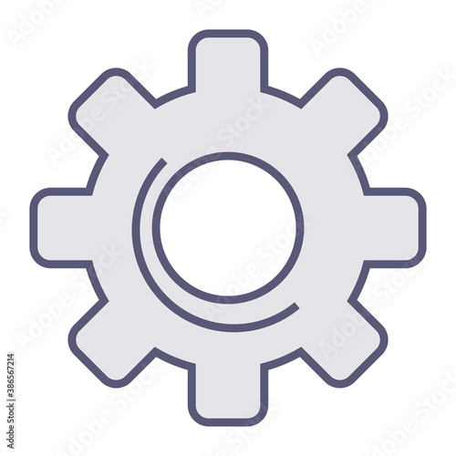 Gear mechanism, processing or loading icon, progress vector