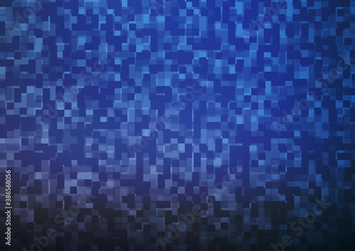 Light BLUE vector template with crystals, rectangles.
